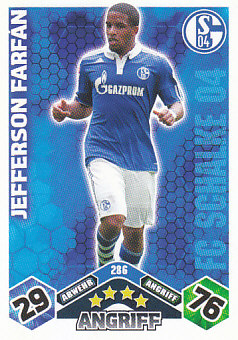 Jefferson Farfan Schalke 04 2010/11 Topps MA Bundesliga #286